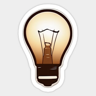 Light Bulb Brown Shadow Silhouette Anime Style Collection No. 423 Sticker